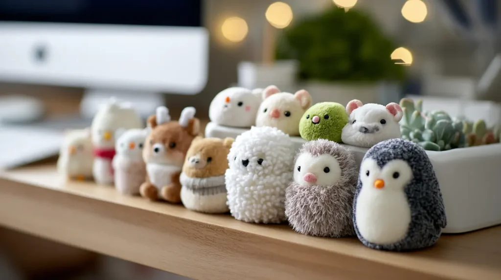 Cute Desk Plushies and Festive Figurines for Corners