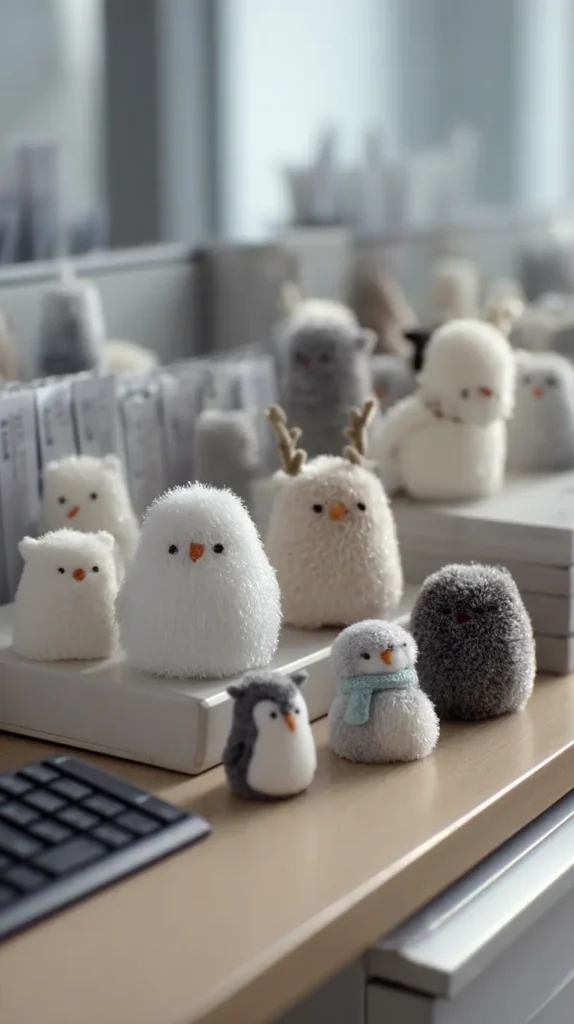 Cute Desk Plushies and Festive Figurines for Corners