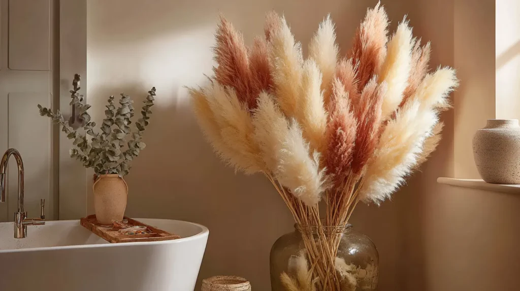 Dried Pampas Grass and Eucalyptus Arrangements