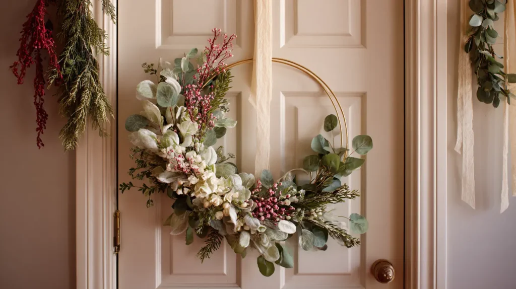 Elegant Christmas Wreaths for Bedroom Doors