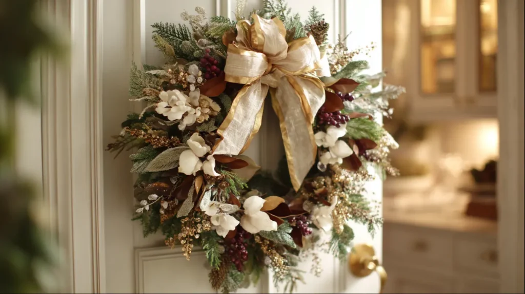 Elegant Christmas Wreaths for Bedroom Doors