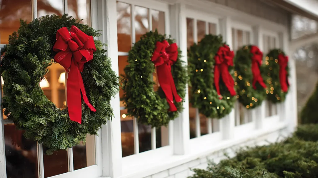 Elegant, Matching Window Wreaths