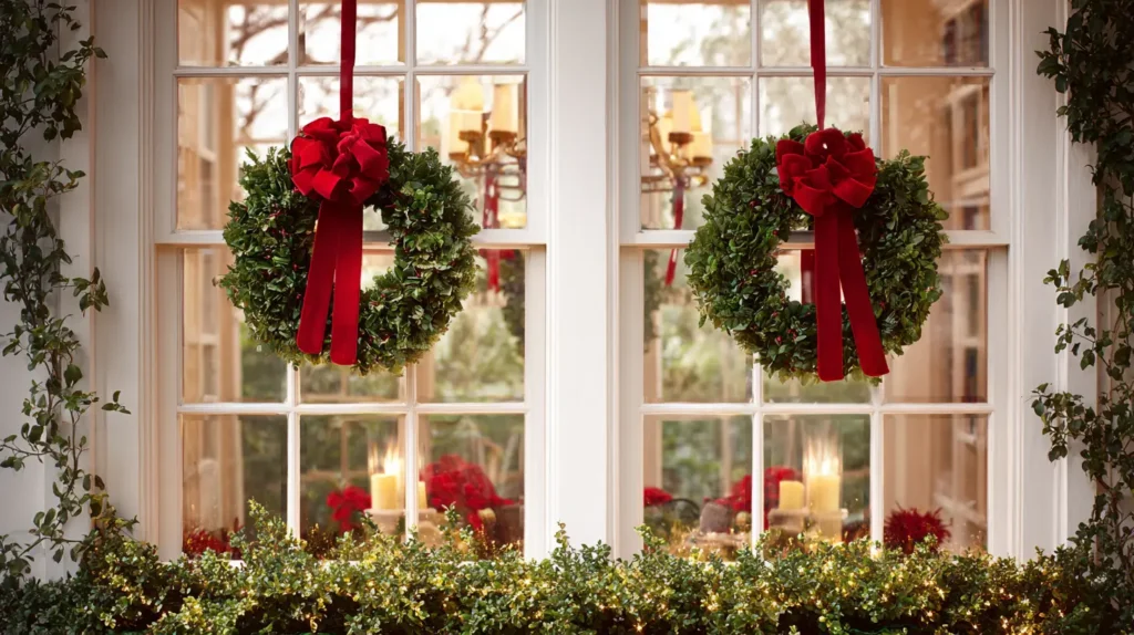 Elegant, Matching Window Wreaths