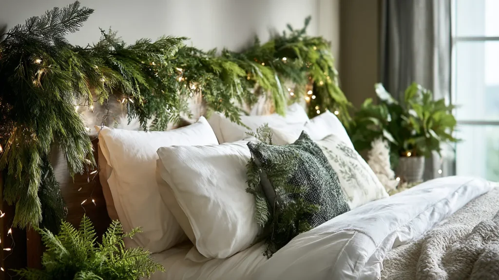 Festive Garland Accents for Headboards and Walls