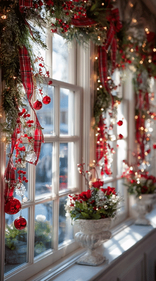 Festive Window Garland Ideas for a Classic Christmas Look