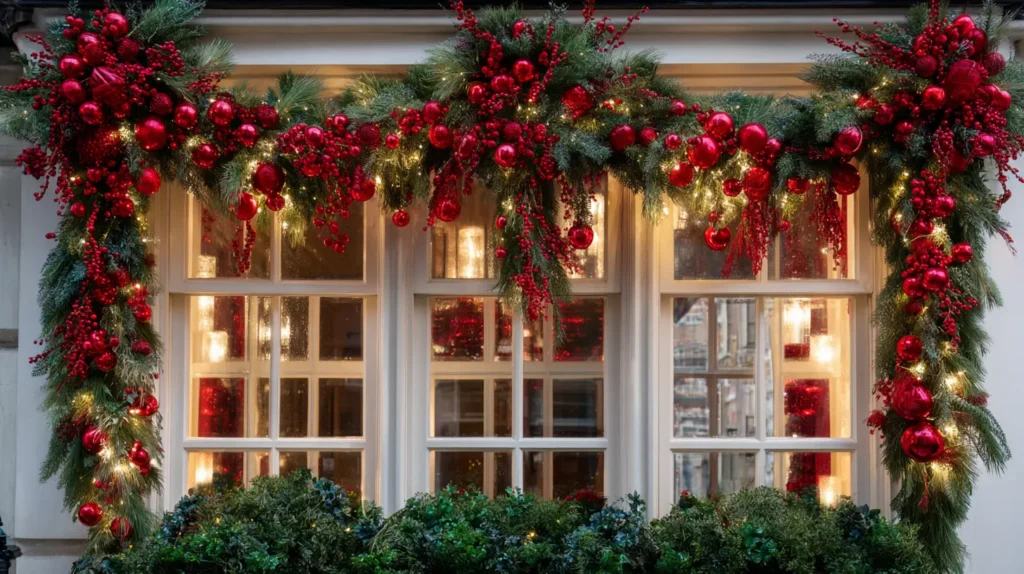 Festive Window Garland Ideas for a Classic Christmas Look