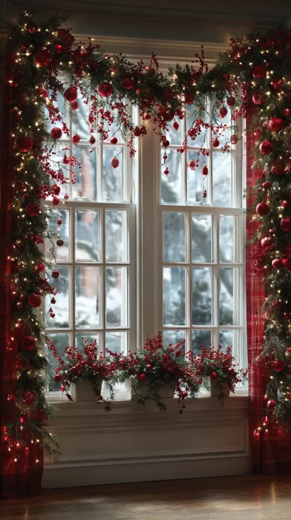 Festive Window Garland Ideas for a Classic Christmas Look