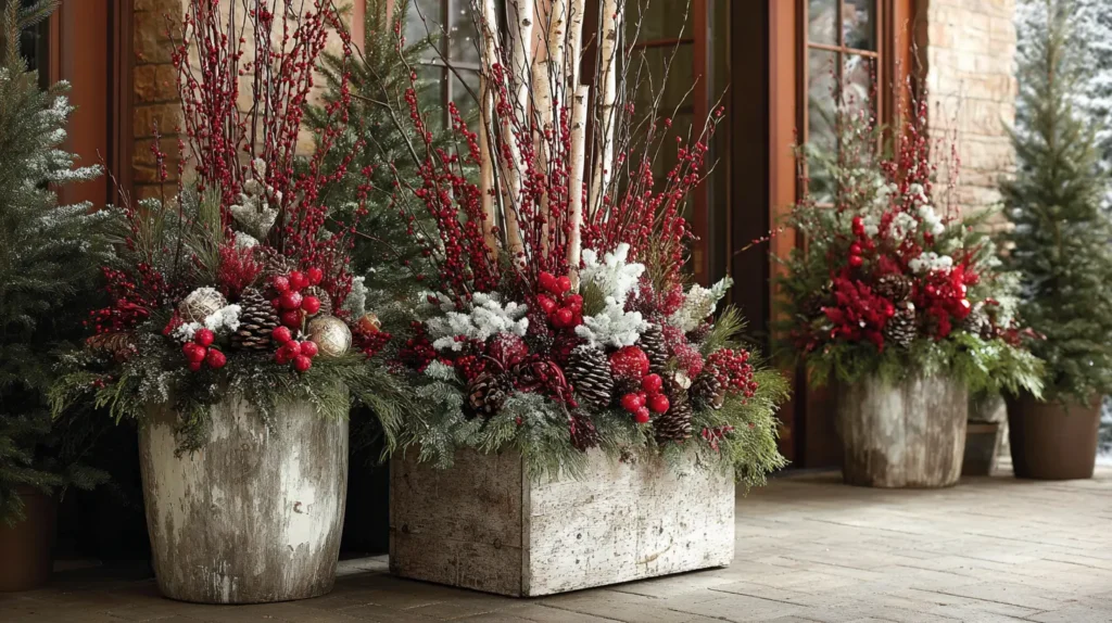 Festive Winter Planter Bouquets