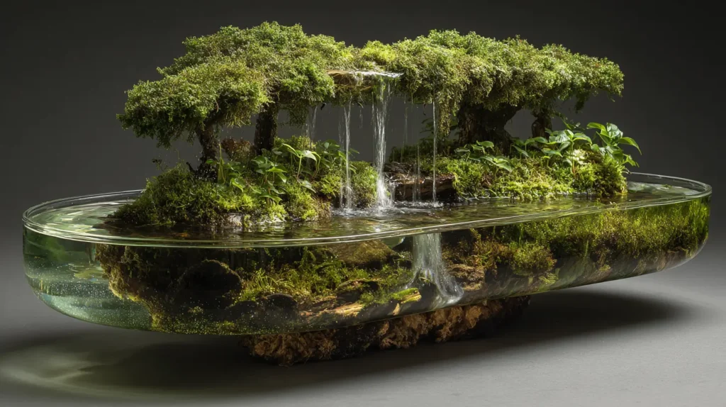 Floating Island Jungle with Water Feature