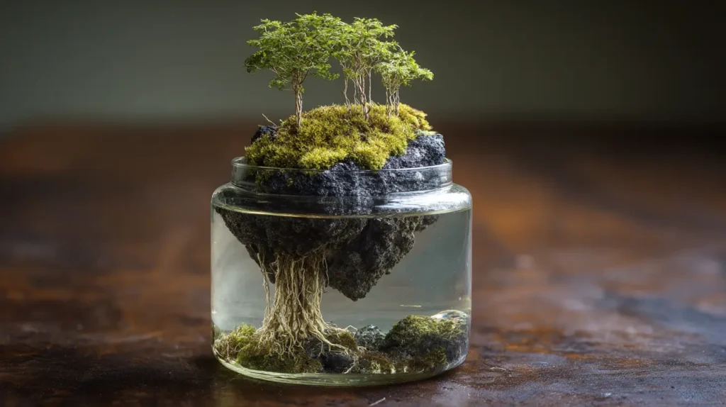 Floating Island Jungle with Water Feature