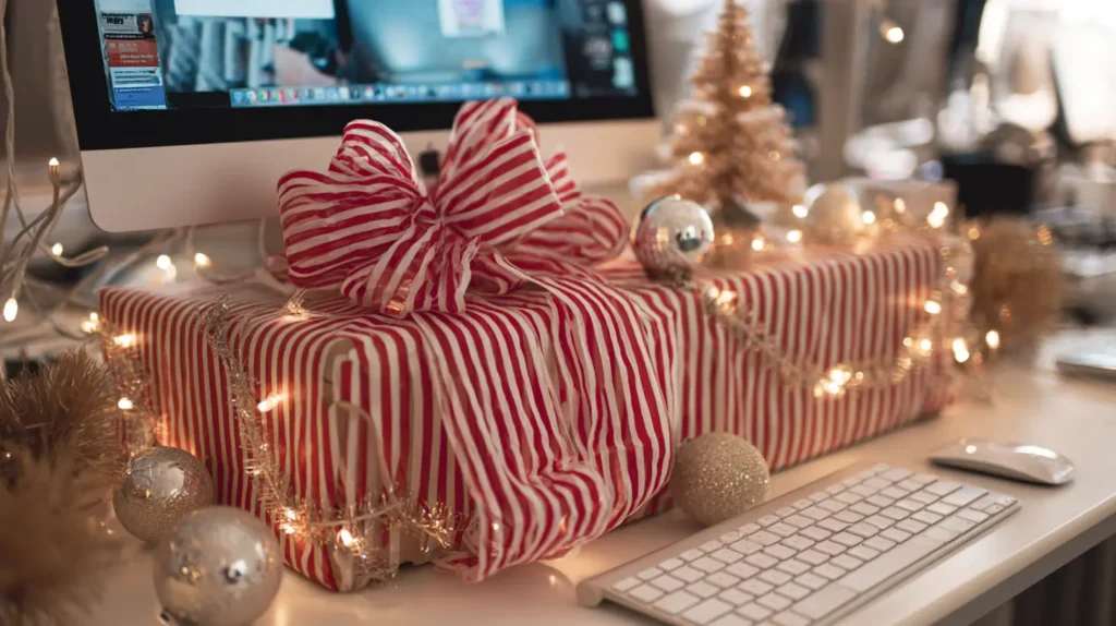 Gift-Wrapped Desk or Cubicle Makeover