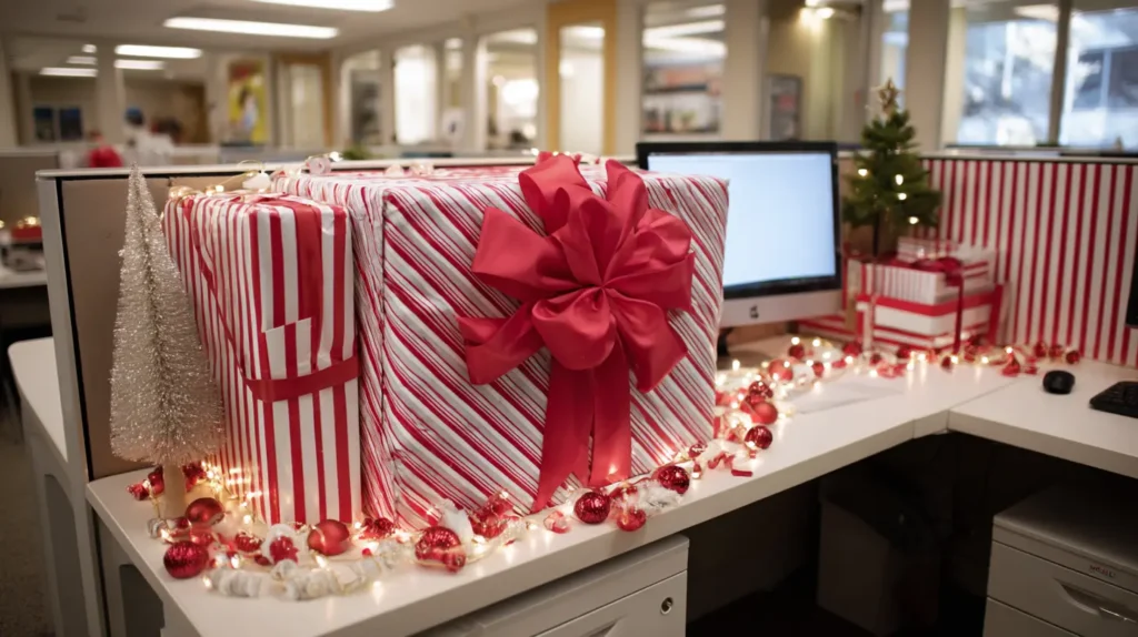 Gift-Wrapped Desk or Cubicle Makeover