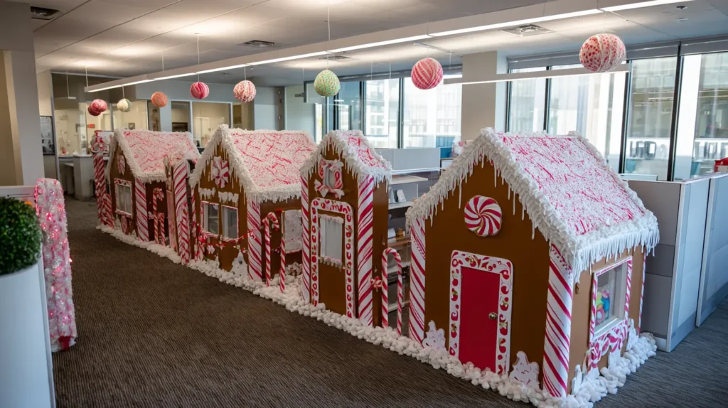 Gingerbread House or Candy Village Cubicle Walls