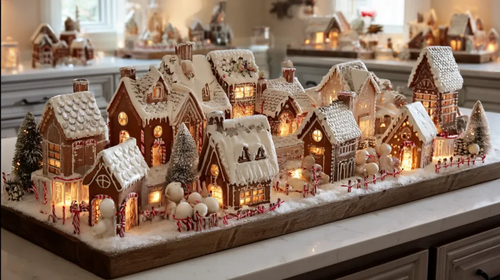 Gingerbread Kitchen Decor and House Village Display