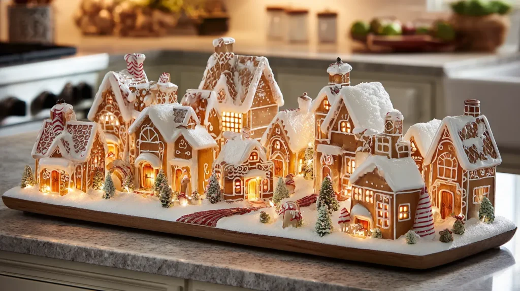 Gingerbread Kitchen Decor and House Village Display