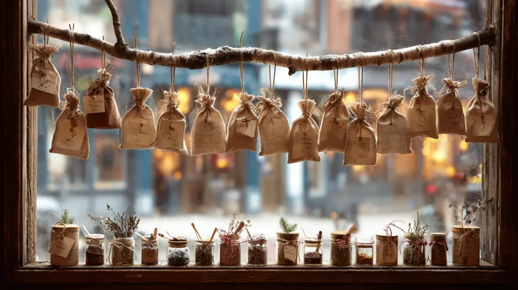 Hanging Advent Calendars in the Window