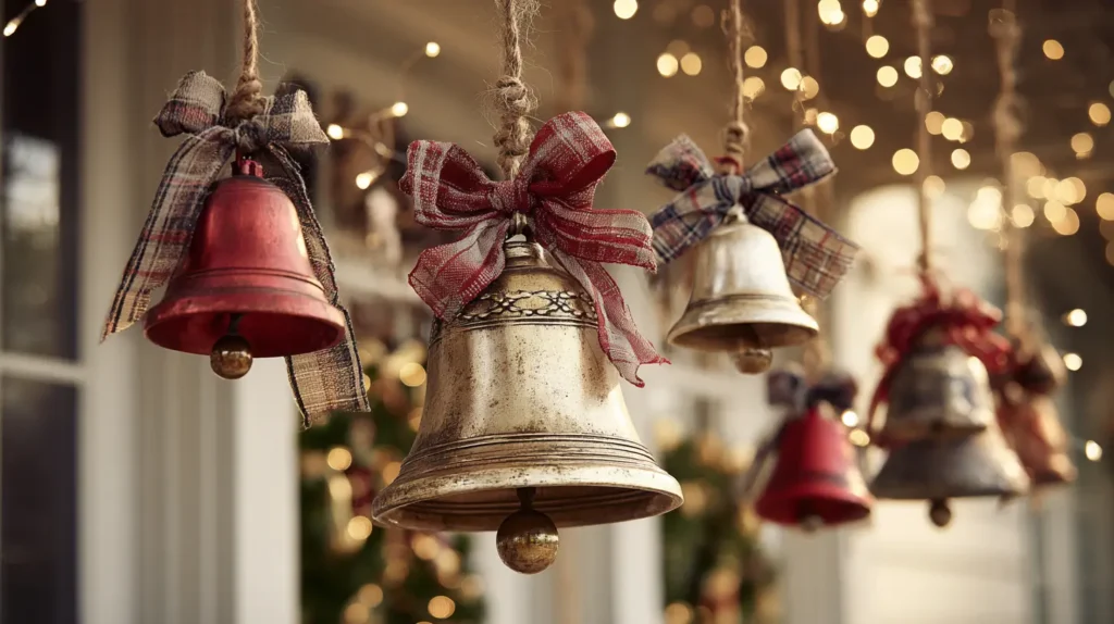 Hanging Giant Jingle Bells for a Festive Touch