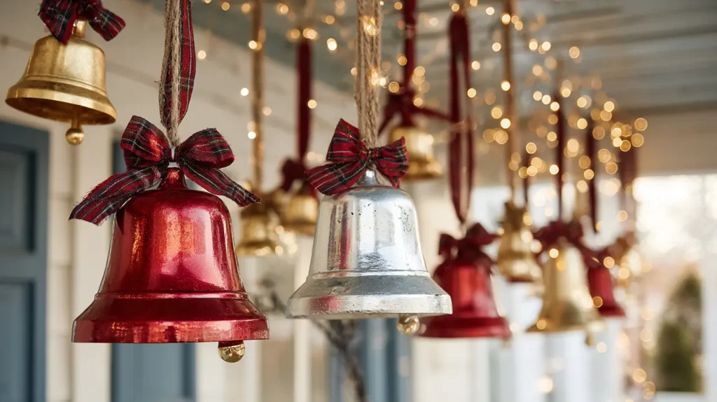 Hanging Giant Jingle Bells for a Festive Touch