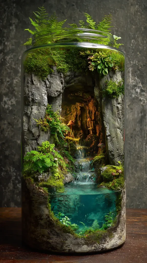 Hidden Cave Waterfall and Grotto Design