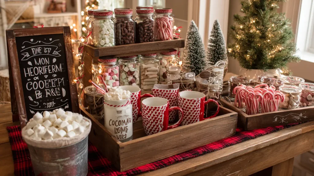 Hot Cocoa or Coffee Station Christmas Makeover