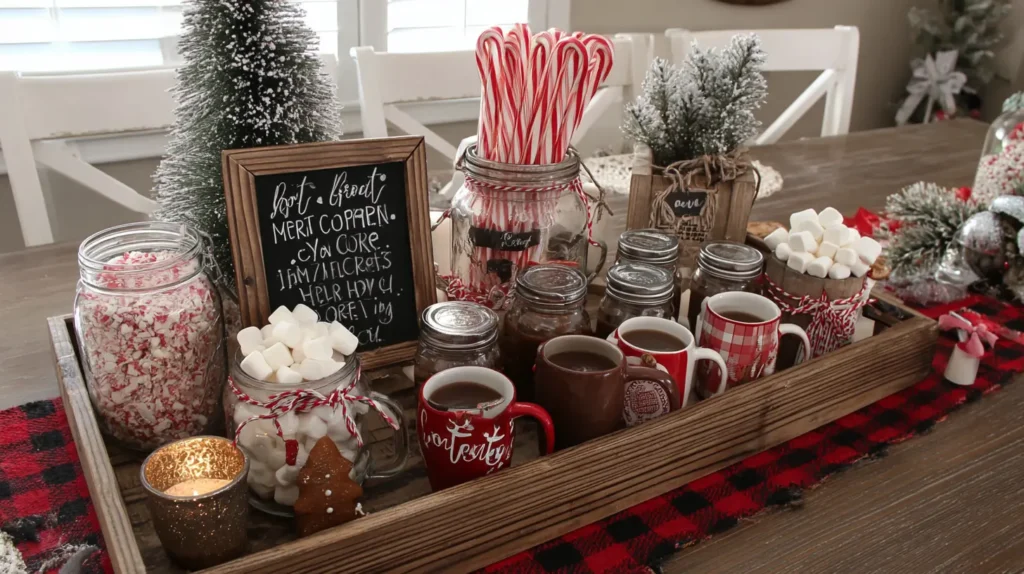 Hot Cocoa or Coffee Station Christmas Makeover