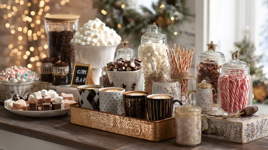 Hot Cocoa or Coffee Station Christmas Makeover