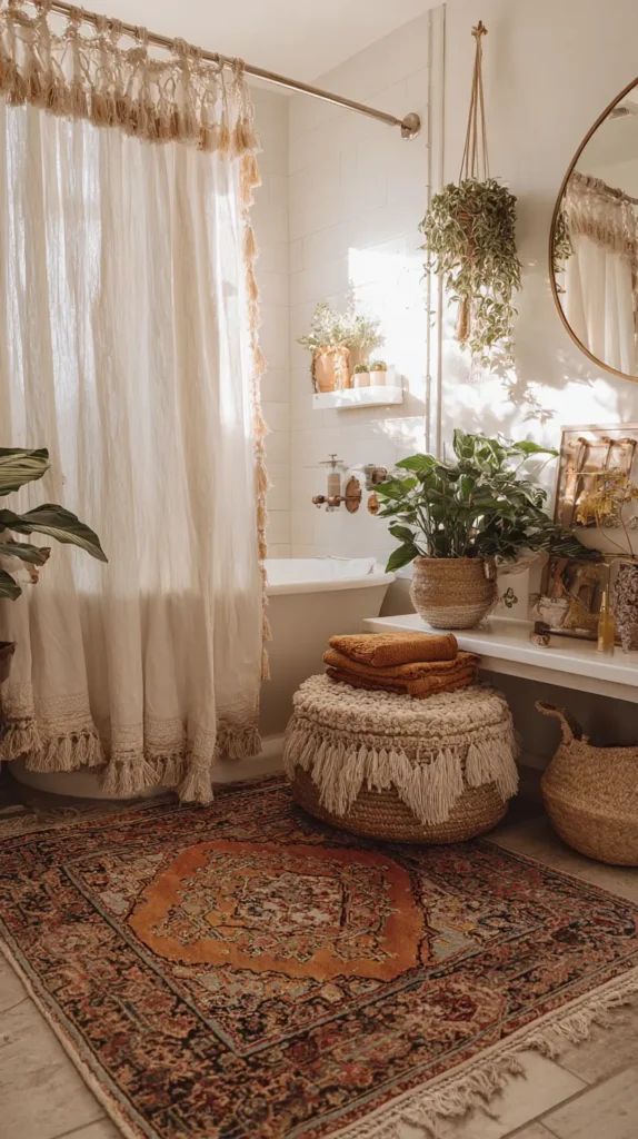 Layer Textiles with Patterned Shower Curtains