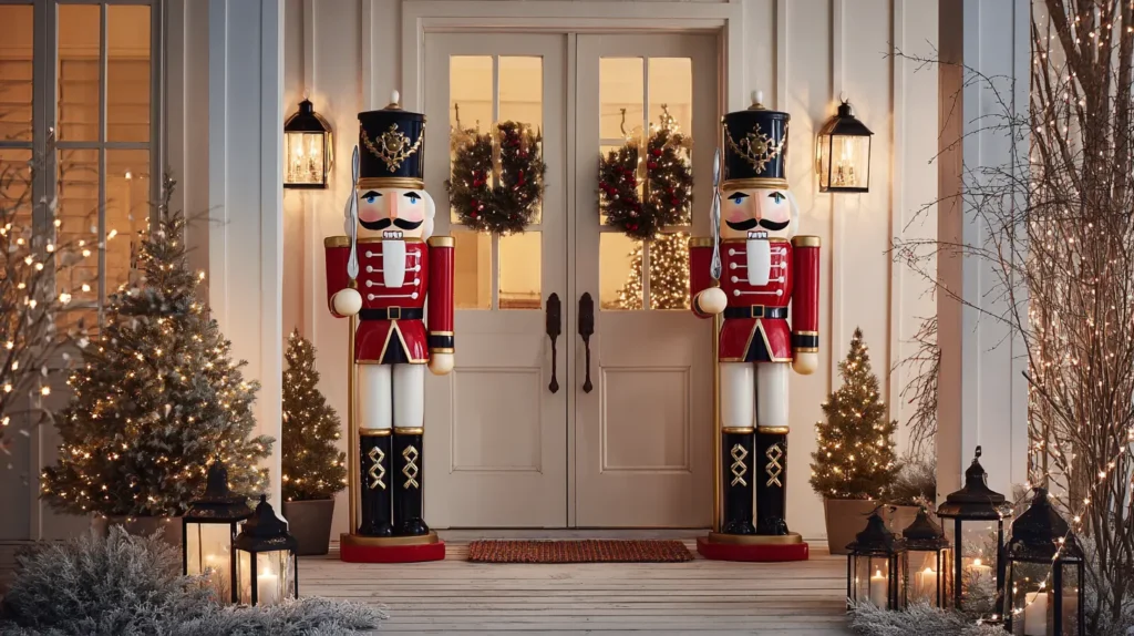 Life-Size Nutcrackers Standing Guard