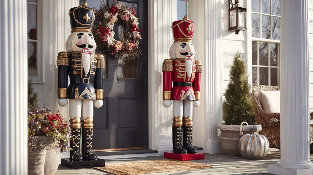 Life-Size Nutcrackers Standing Guard