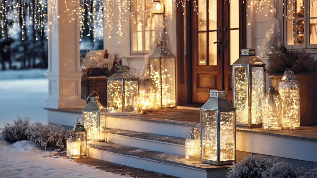 Magical Twinkling Porch Light and Lantern Displays