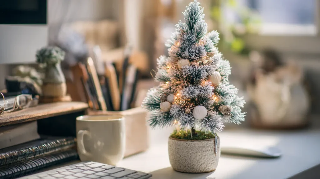 Mini Christmas Trees and Personalized Desk Tree Decorations