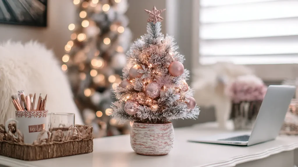 Mini Christmas Trees and Personalized Desk Tree Decorations