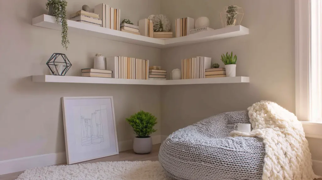Minimalist Floating Shelf Book Nook