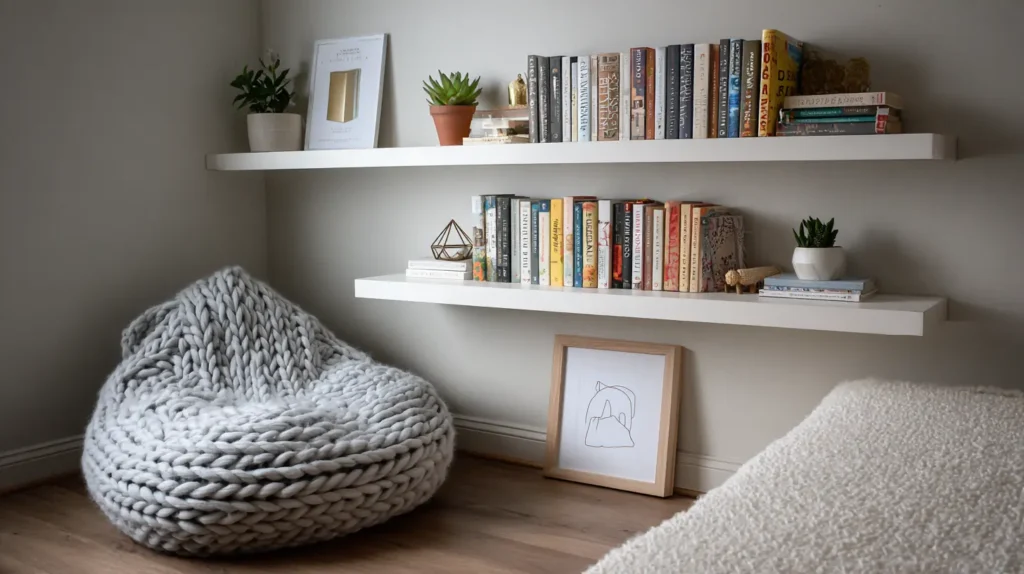 Minimalist Floating Shelf Book Nook