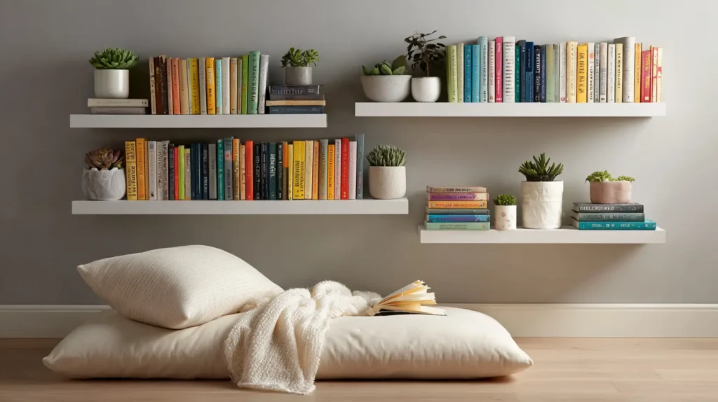 Minimalist Floating Shelf Book Nook