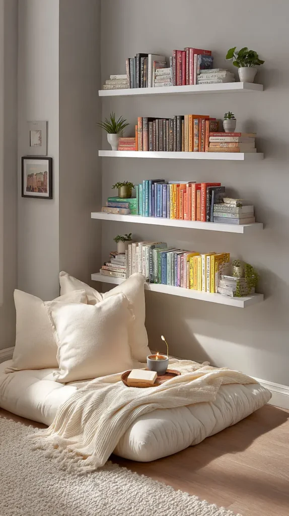 Minimalist Floating Shelf Book Nook