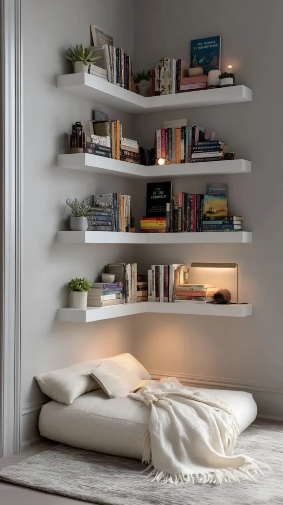 Minimalist Floating Shelf Book Nook