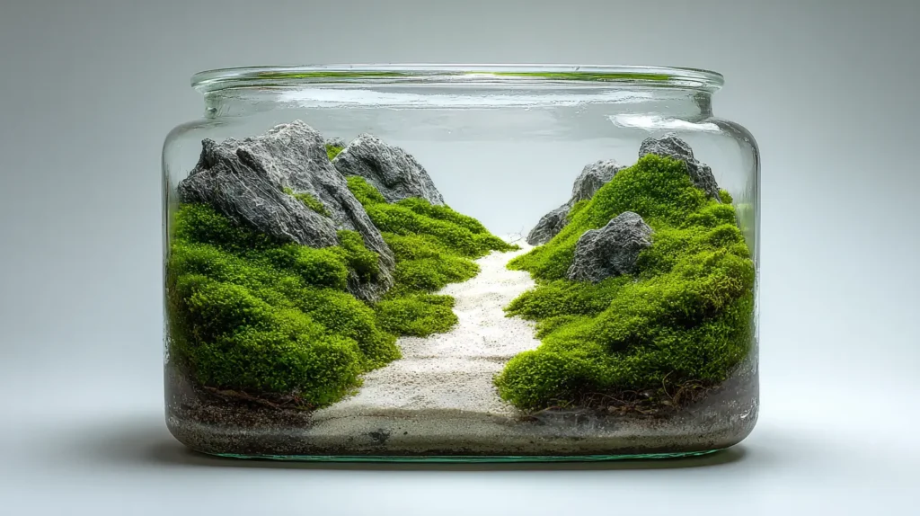 Minimalist Iwagumi Style River Scape