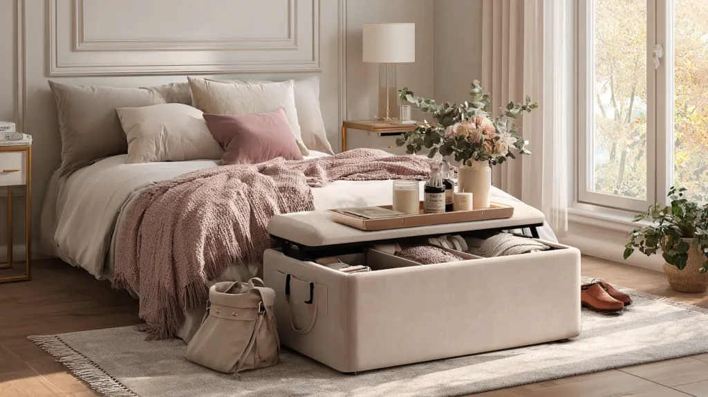 Multi-Functional Storage Ottoman Bench