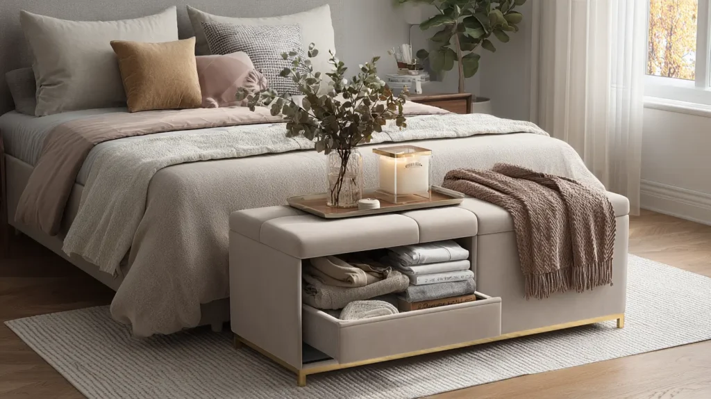Multi-Functional Storage Ottoman Bench