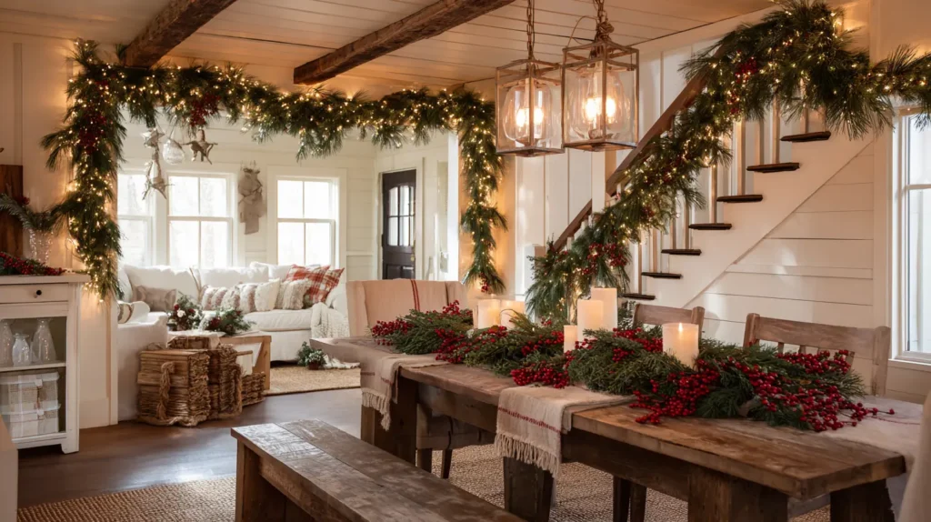 Natural Pine & Berry Garlands