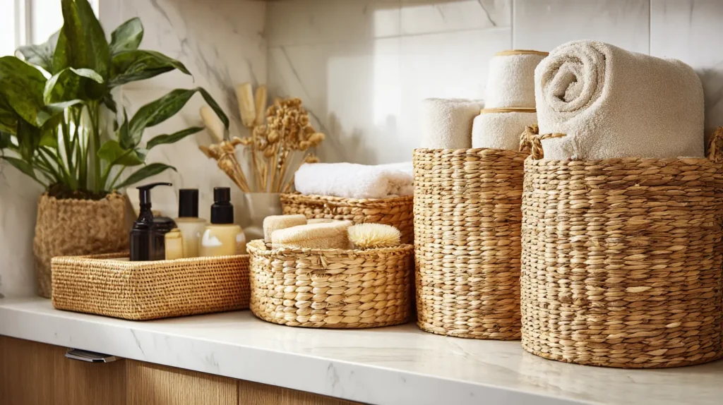 Natural Rattan Storage Baskets and Organizers