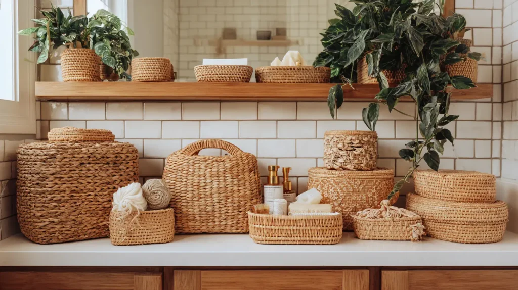 Natural Rattan Storage Baskets and Organizers