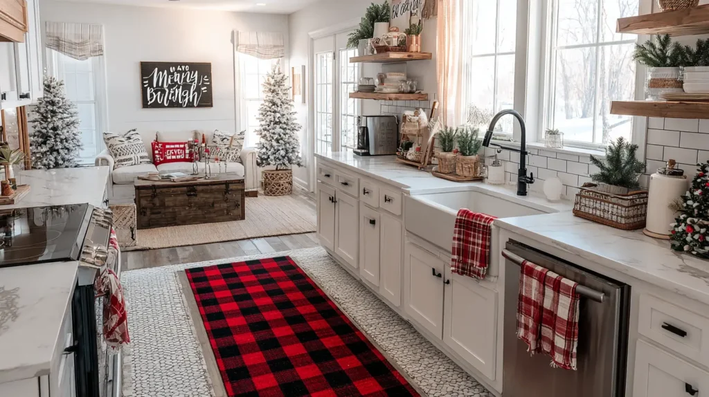 Placing Festive Runners and Rugs for Warmth