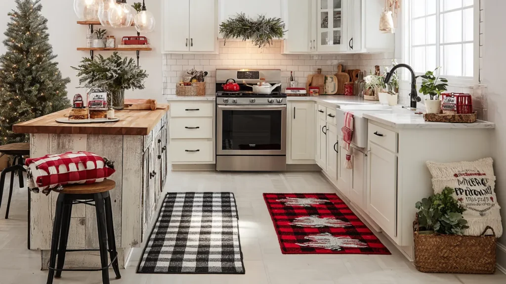 Placing Festive Runners and Rugs for Warmth