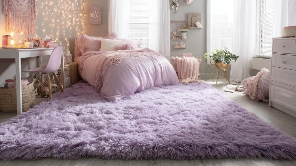 Plush Area Rug Layering