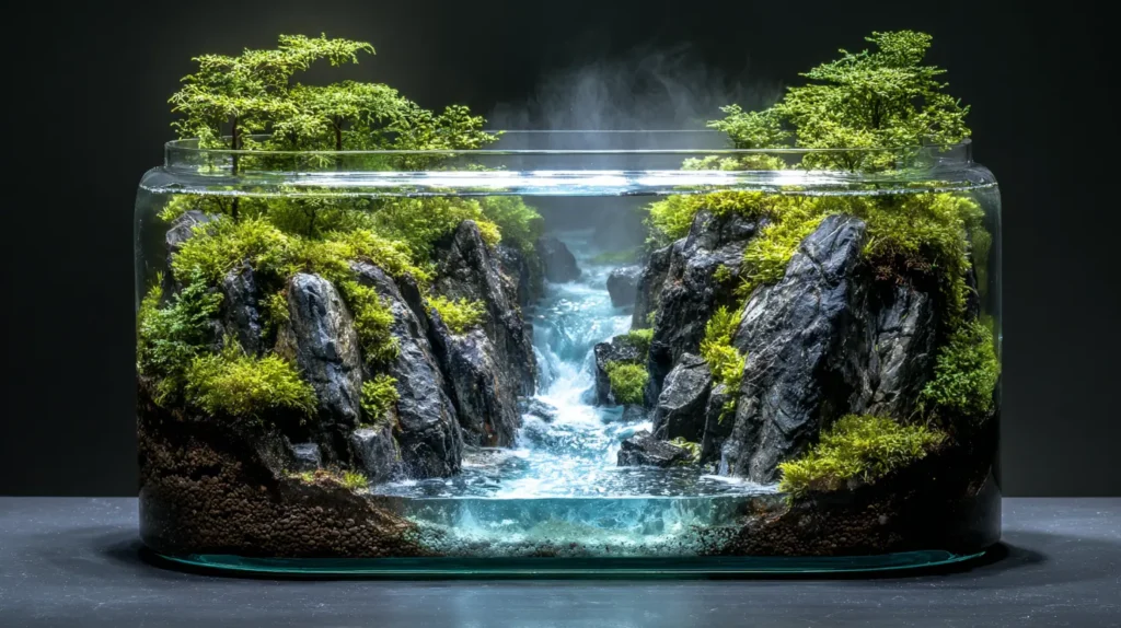 Rocky Gorge with Rushing Rapids Effect