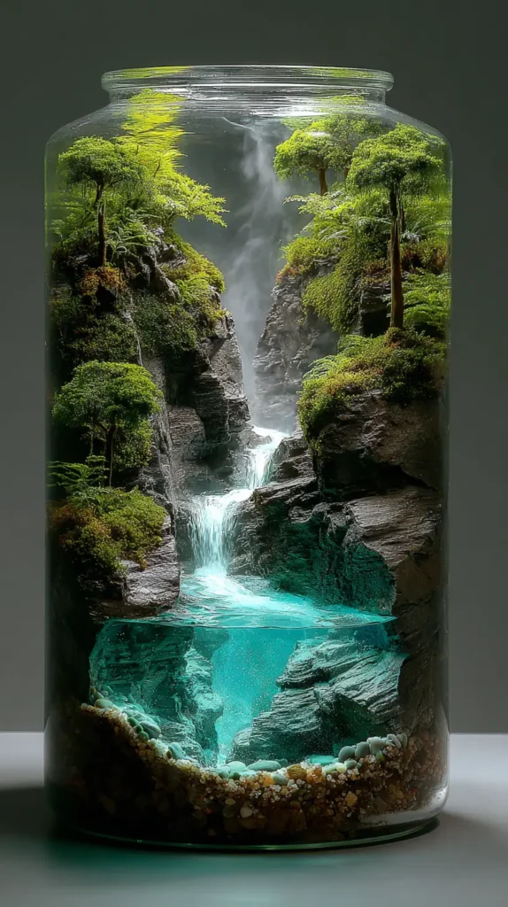 Rocky Gorge with Rushing Rapids Effect