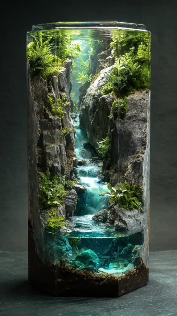 Rocky Gorge with Rushing Rapids Effect