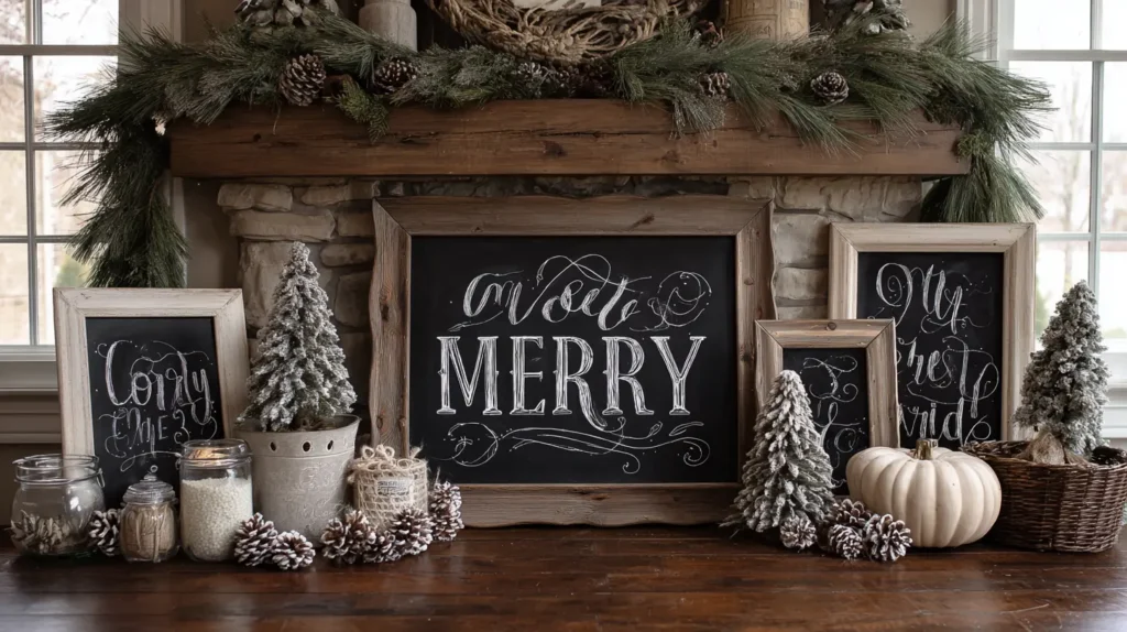 Rustic Chalkboard Message Signs